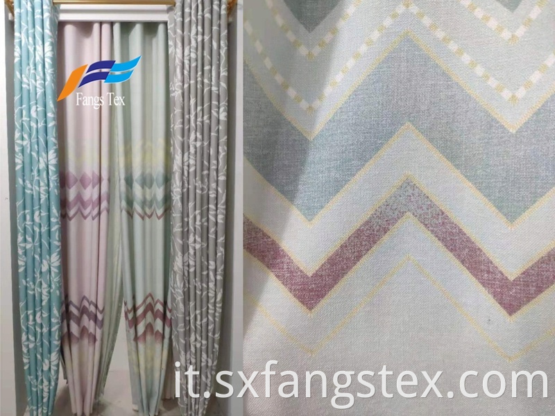 Beautiful Floral Printing Custom Polyester Curtain Fabric 7